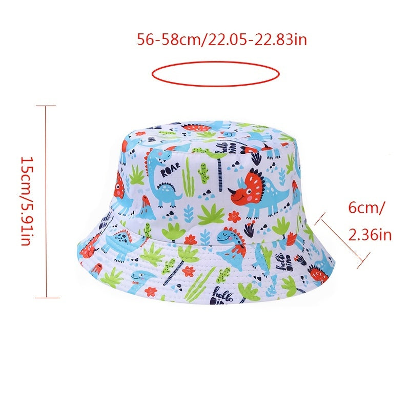 Dinosaur Print Bucket Hat Lightweight Sun Shade Fisherman Cap