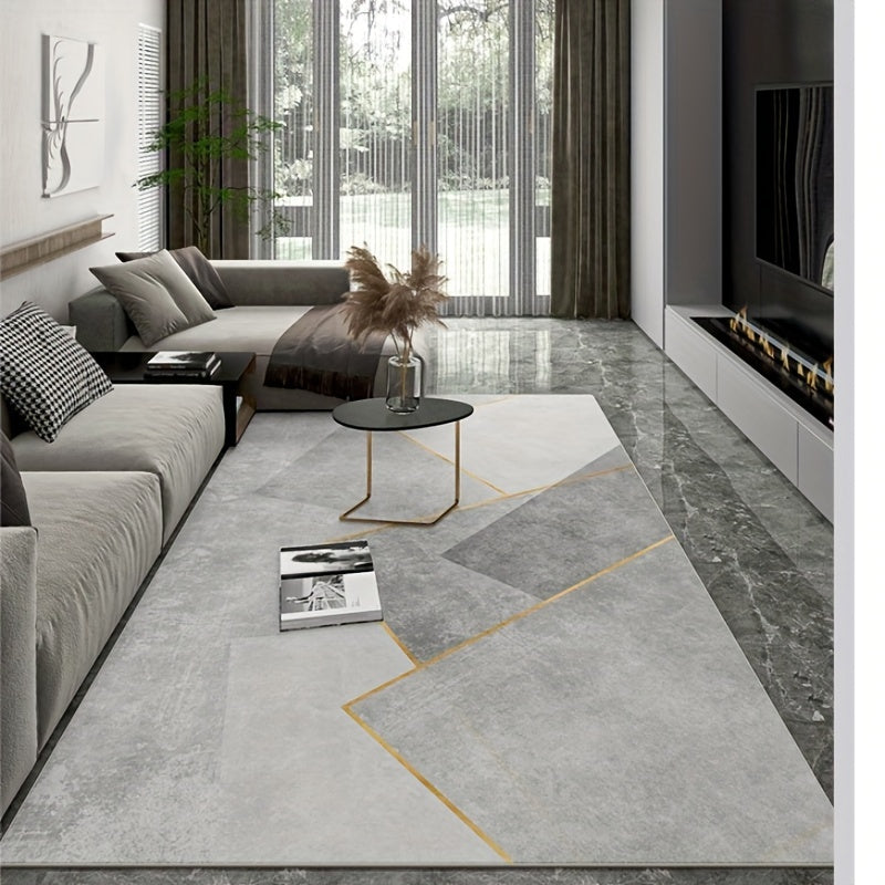 Soft Modern Abstract Area Rug Non Slip Carpet for Living Room