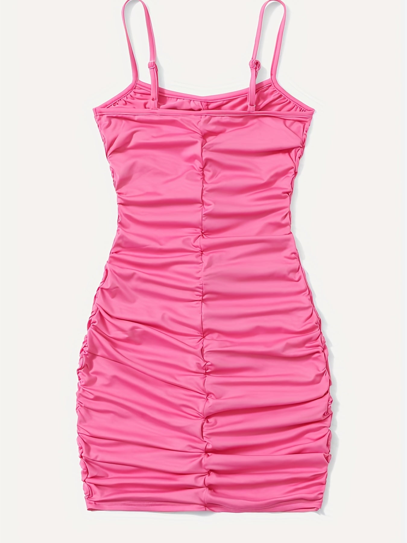 Girls Ruched Camisole Tunic Dress Party Holiday Casual Outfit Kids Bodycon Dress