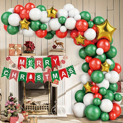107pcs Christmas Balloon Garland Arch Kit Holiday Celebration Decor