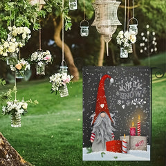 Season Garden Flags Christmas Gnome Candles Snowflake Gift Boxes Holiday Flag