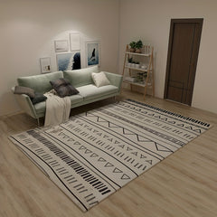 Nordic Geometric Area Rug Soft Crystal Velvet Carpet with TPR Anti Slip Bottom