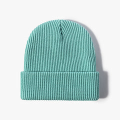 Solid Thermal Beanie Hat Youth Wool Hat Autumn Winter Outdoor Knit Cap
