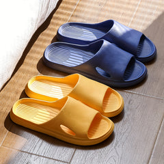 Women's Solid Pillow Slides Open Toe Non slip Home Slide Shoes