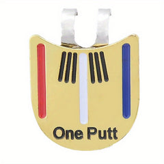 Magnetic Golf Ball Marker with Metal Construction and Hat Clip