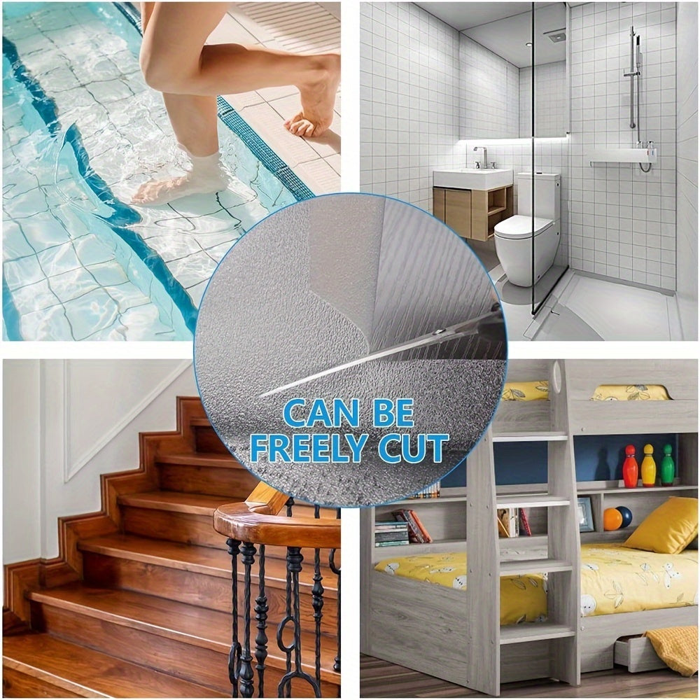 8pcs 6'' X 32'' Non Slip Stair Treads Pre Cut Transparent Strips