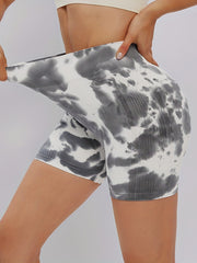 Tie Dye High Waist Sports Shorts for Women