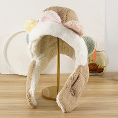 Cartoon Plush Ear Winter Hat for Toddler