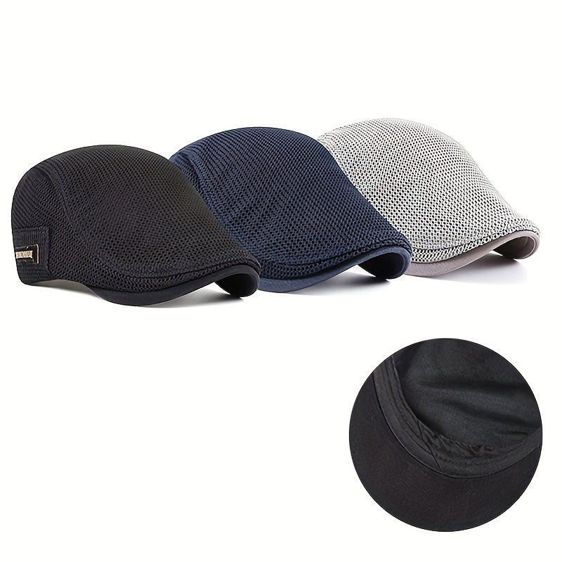 Men's Casual Beret Cotton Hat Autumn Biker Flat Hat