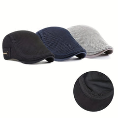 Men's Casual Beret Cotton Hat Autumn Biker Flat Hat