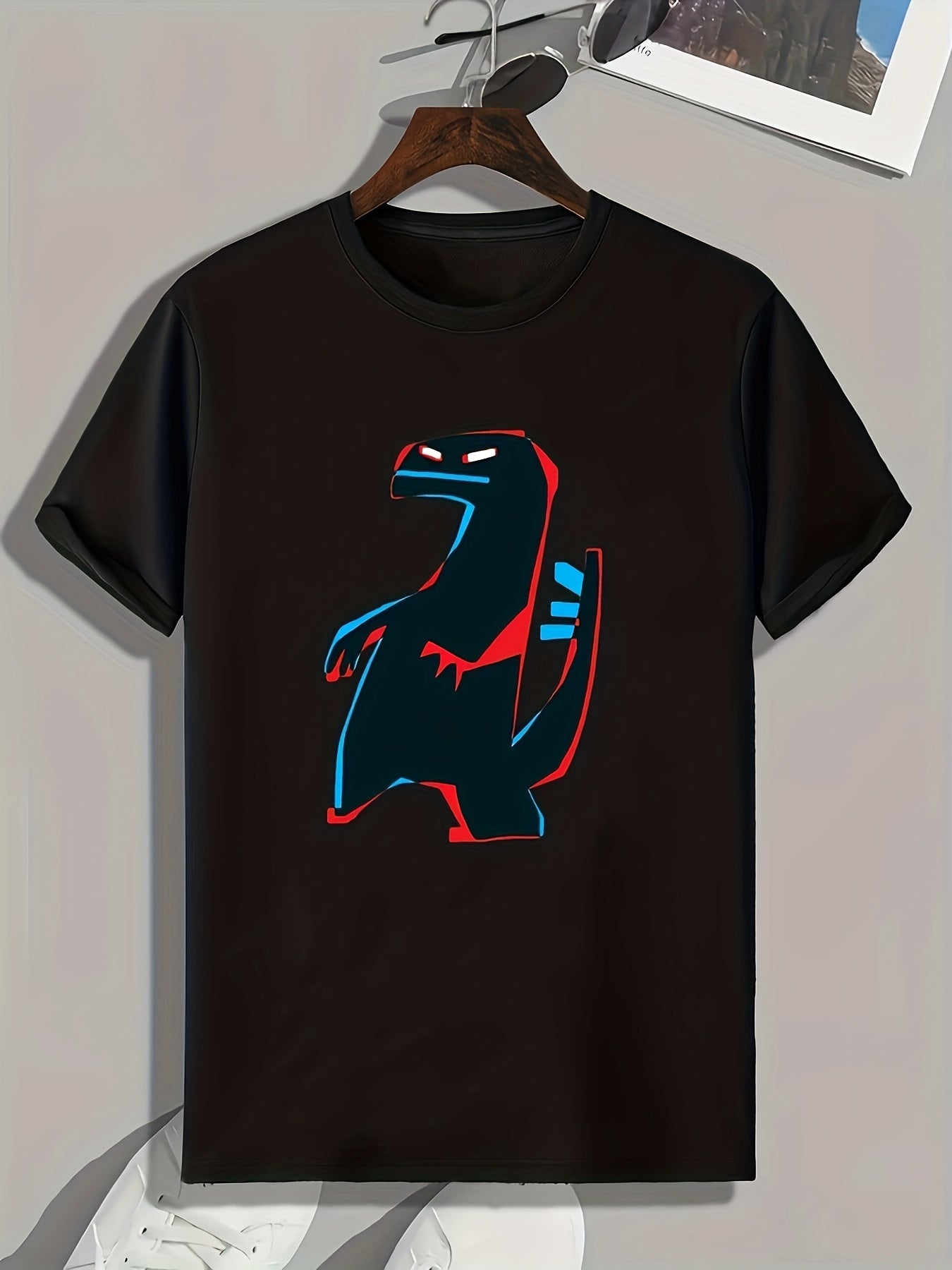 Dinosaur Print Men's Graphic T shirt Casual Comfy Tees