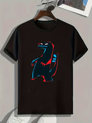 Dinosaur Print Men's Graphic T shirt Casual Comfy Tees
