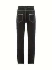Men's Slim Fit Distressed Straight Leg Jeans