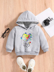 Funny Skeleton Heart Print Baby's Hooded Sweatshirt