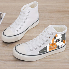 Girls' High Top Cats Skate Shoes with Plush Lining