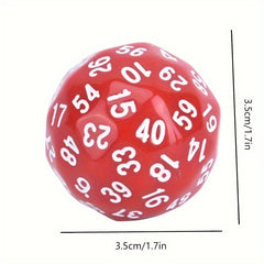 1pc 60 Sided Gaming Dice Number 1-60 Acrylic Dice