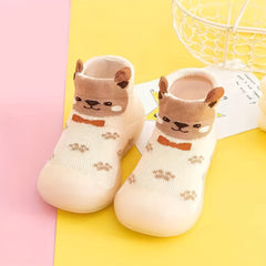 Cartoon Cow Slip On Sock Shoes For Baby Girls