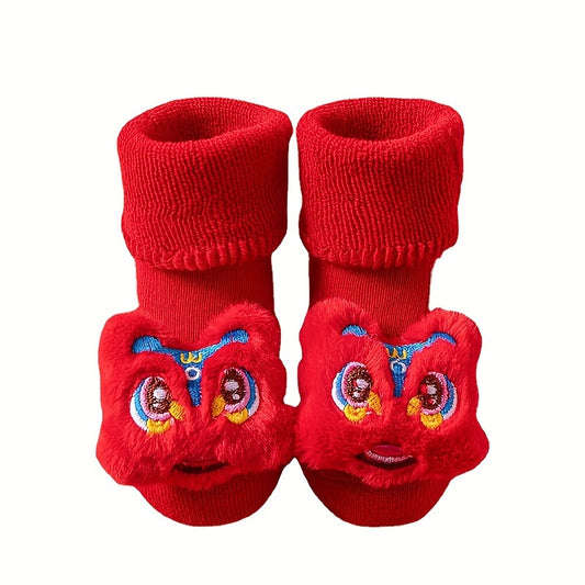 Winter Baby Warm Socks Thick Red Year Festive Socks