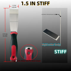 Stainless Steel Putty Scraper Plaster Shovel with Two Handles