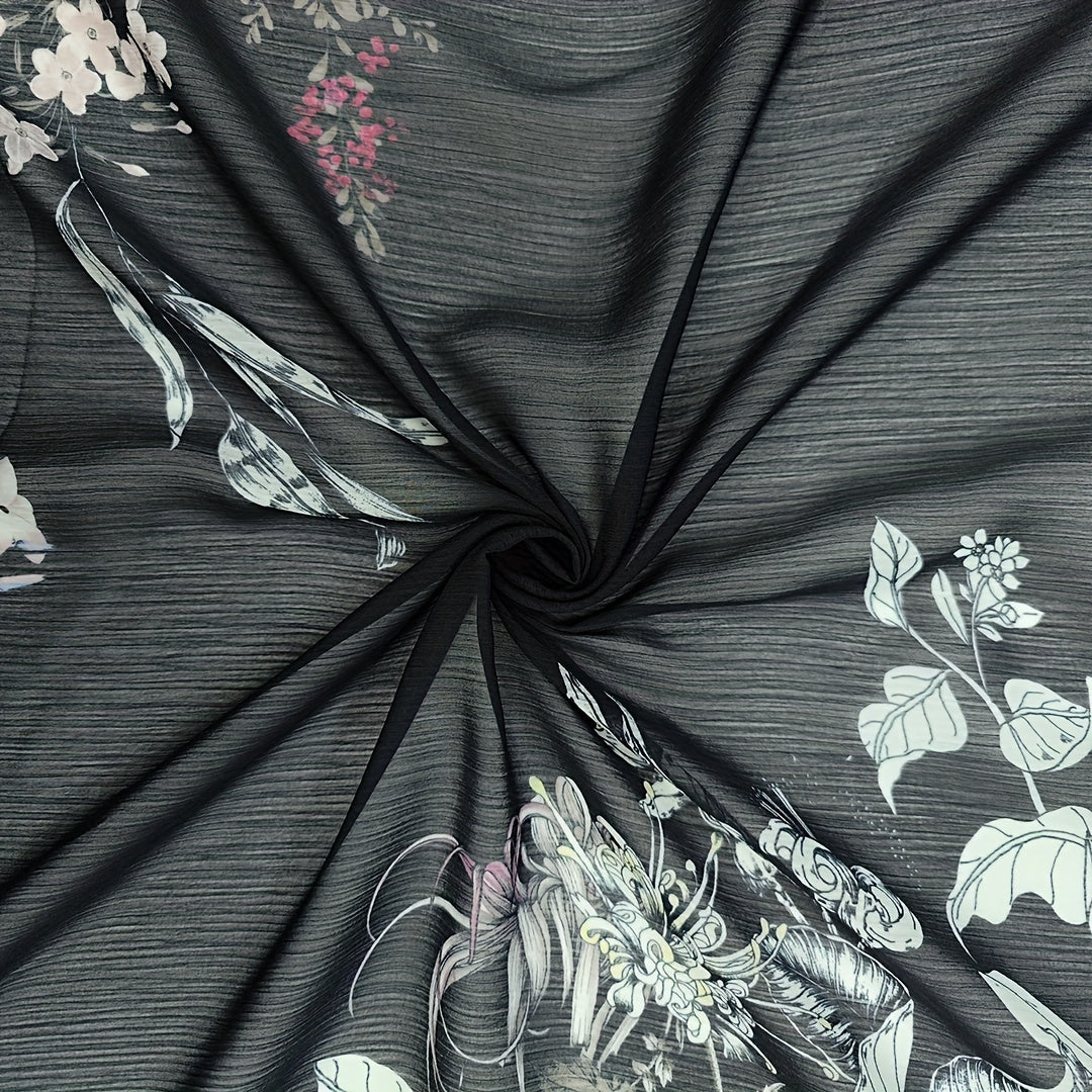 1yd Comfortable Breathable Chiffon Fabric for DIY Clothing Dress Pants