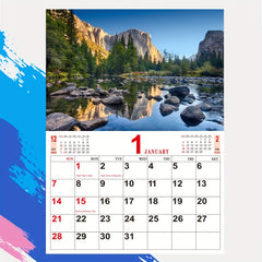 American Landscape Wall Calendar A3 Size