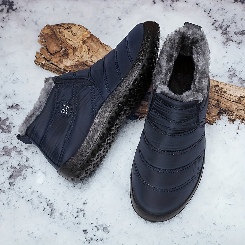 Women's Flat Fleece Liner Ankle Snow Boots - Waterproof & Warm