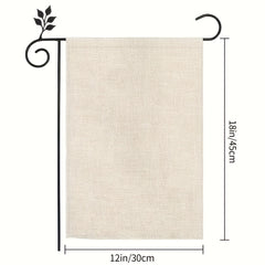 Funny Dog Welcome Burlap Garden Flag Double Sided 30 X 45