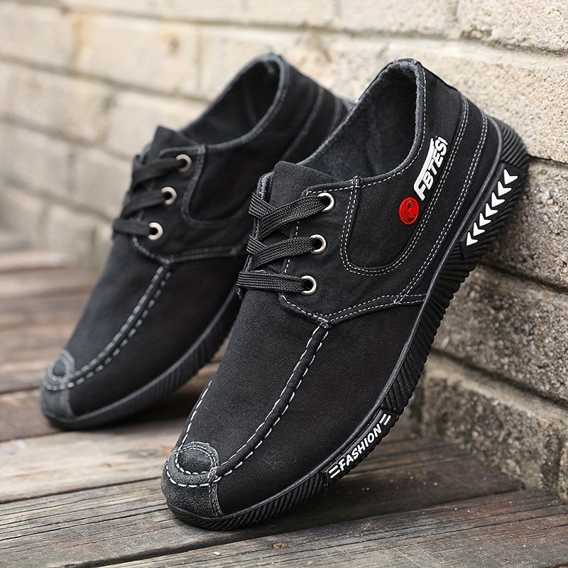 Men's Canvas Sneakers Lace-up Walking Shoes