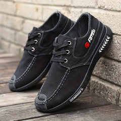Men's Canvas Sneakers Lace-up Walking Shoes