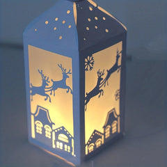 Merry Christmas Santa Deer Tree House Lantern Metal Cutting Dies