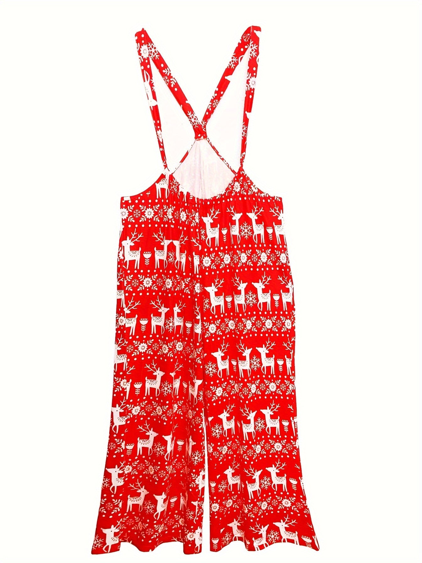 Women's Plus Wide Leg Overalls With Pockets