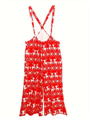 Women's Plus Wide Leg Overalls With Pockets
