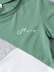 Toddler Boys T-shirt & Shorts Set Crew Neck Short Sleeve Top & Bottoms Kids Summ