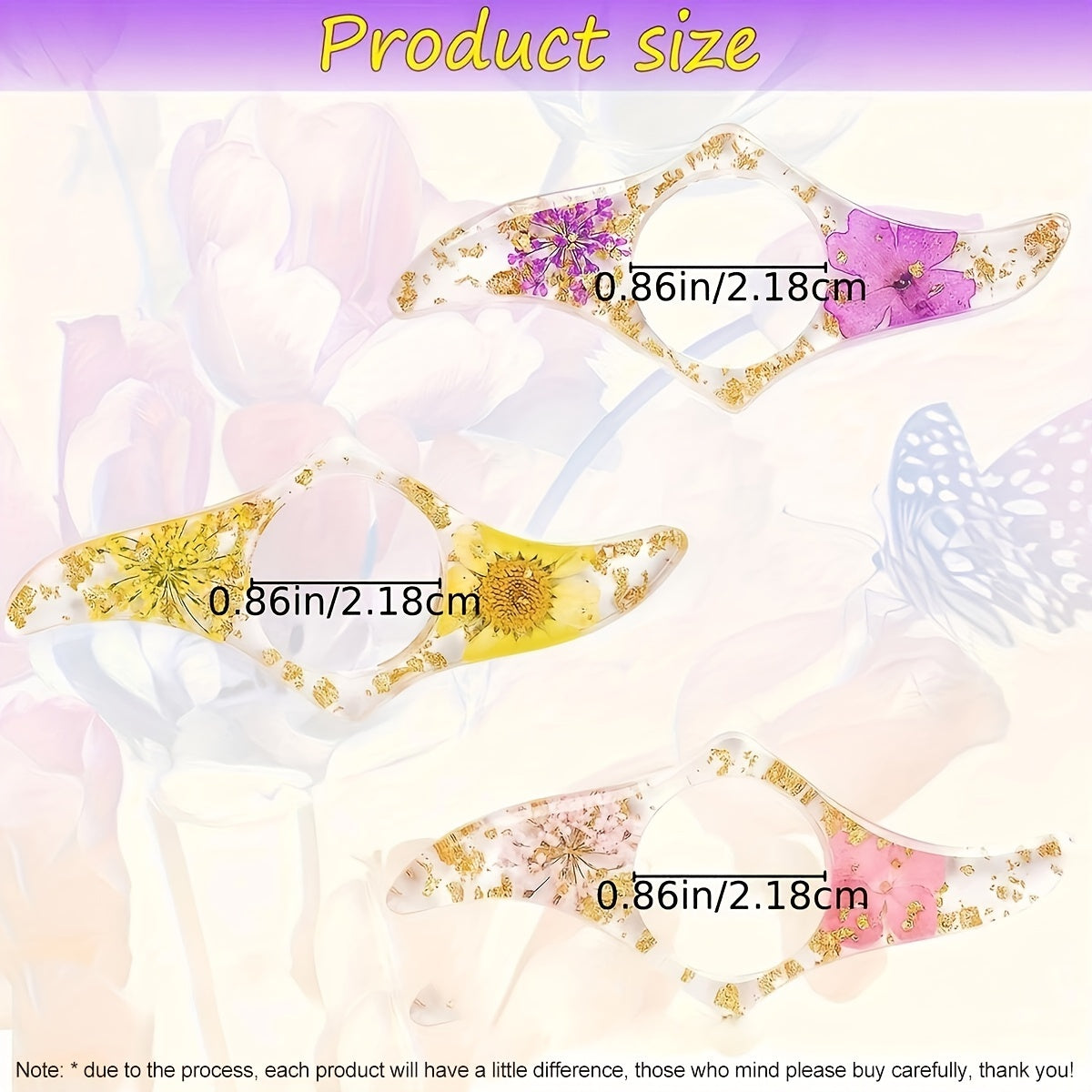 Resin Bookmark Dried Flower Thumb Book Support
