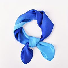 Gradient Square Scarf Bandana Silk Hair Ribbon Head Band