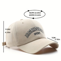 Letter Embroidery Baseball Cap Solid Cotton Dad Hat Unisex Lightweight Sun Hats