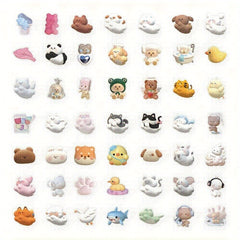 50pcs Cartoon Animals Graffiti Stickers For Various Uses