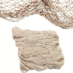 Natural Cotton Fish Net for Mermaid & Pirate Party, Beach Table Cover