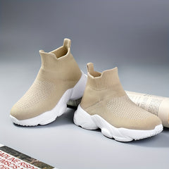 Boy's High Top Sock Shoes Non Slip Soft Sole Sneakers For Kids