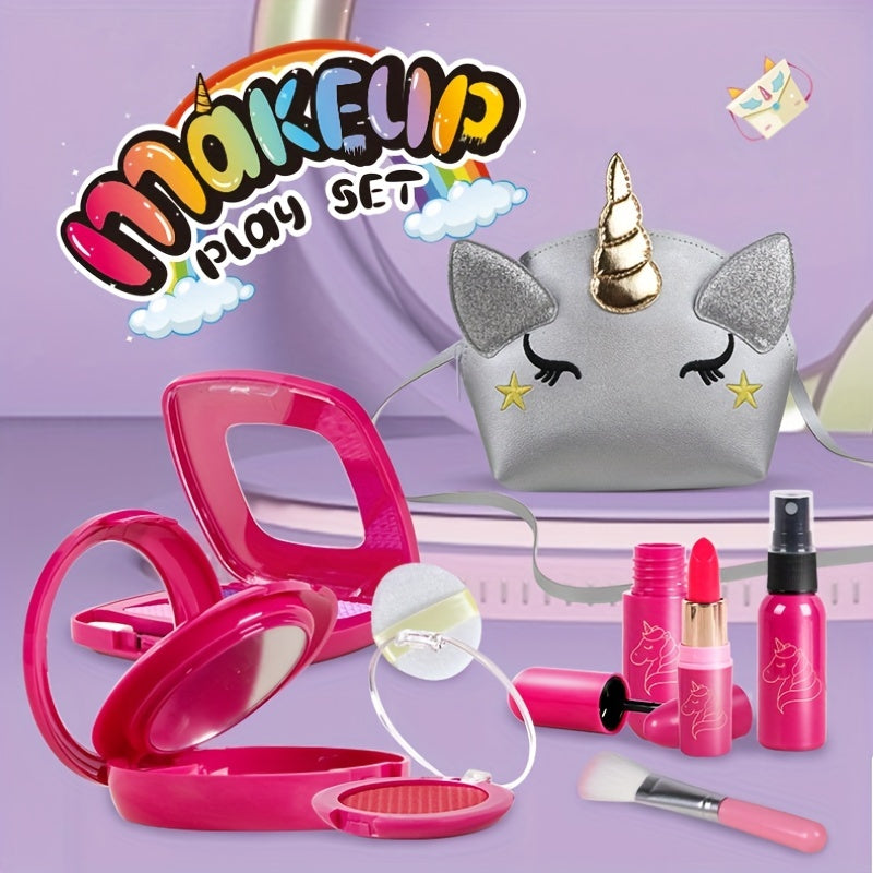 Unicorn Washable Makeup Set for Girls - Birthday Gift Princess Makeup Box