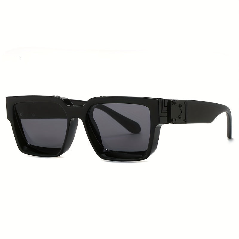 Men's Retro Square Frame Sunglasses For Street Photography