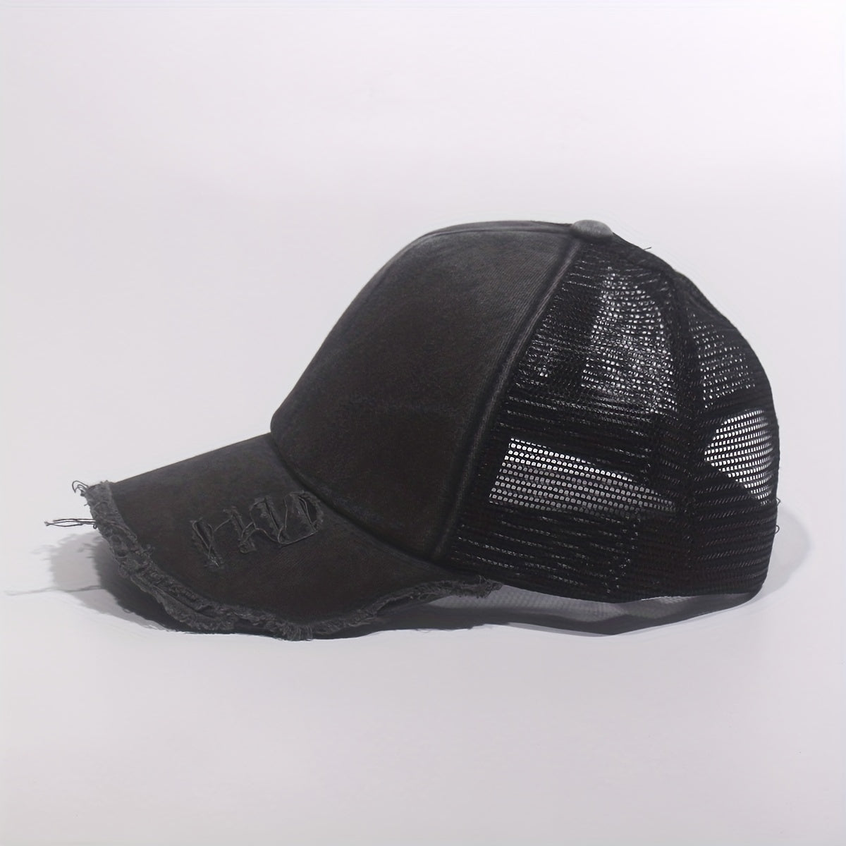 Perforated Baseball Cap Mesh Hat Curved Brim Snapback Cap