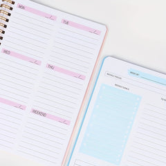 52 Sheets Weekly Planners Self Filling Schedule Coil Notebook