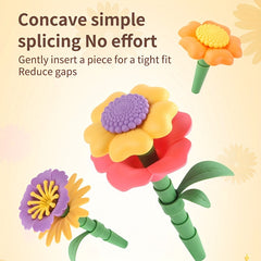 Kids DIY Flower Arrangement Building Blocks Set Creative Garden Construction Toy