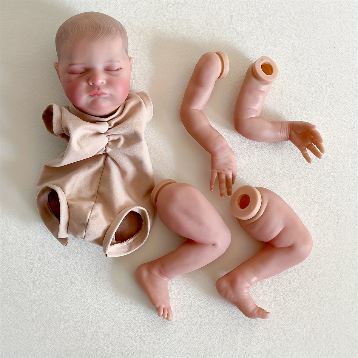 19 in. 3D Painted & Unpainted Reborn Doll Kits Unassembled Unfinished DIY Parts