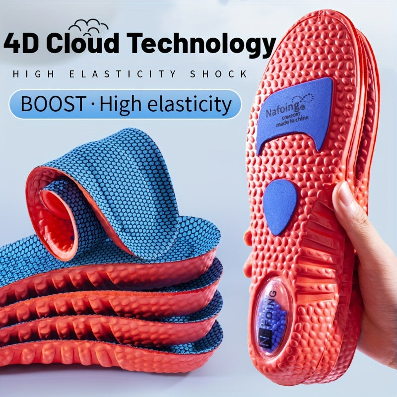 Sports Shock Absorption Insoles High Elastic Deodorant Comfort Running Insoles