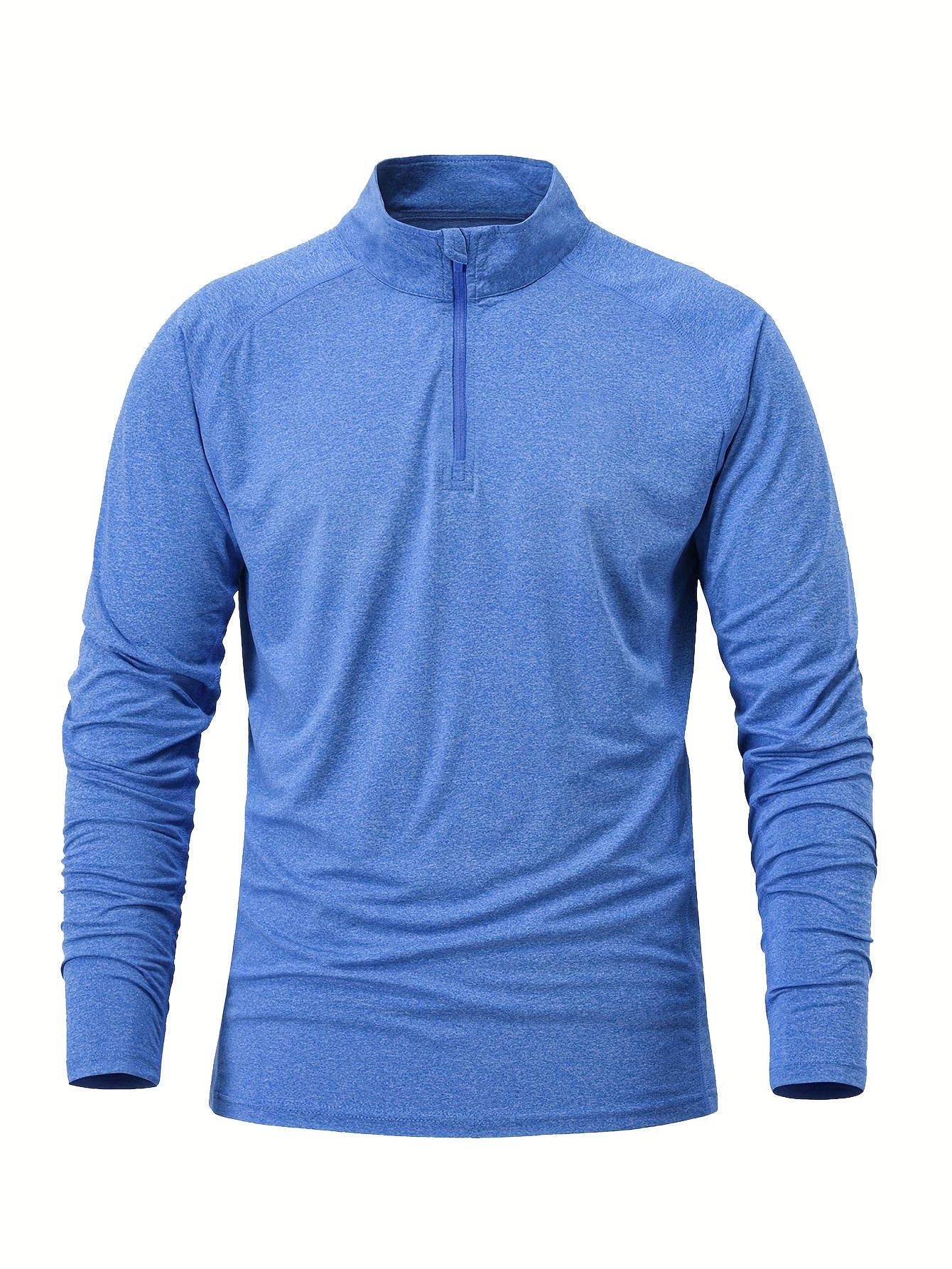 Men's Grey Long Sleeve Polo Shirt Casual Mid Stretch Lapel Button Up Polo Shirt