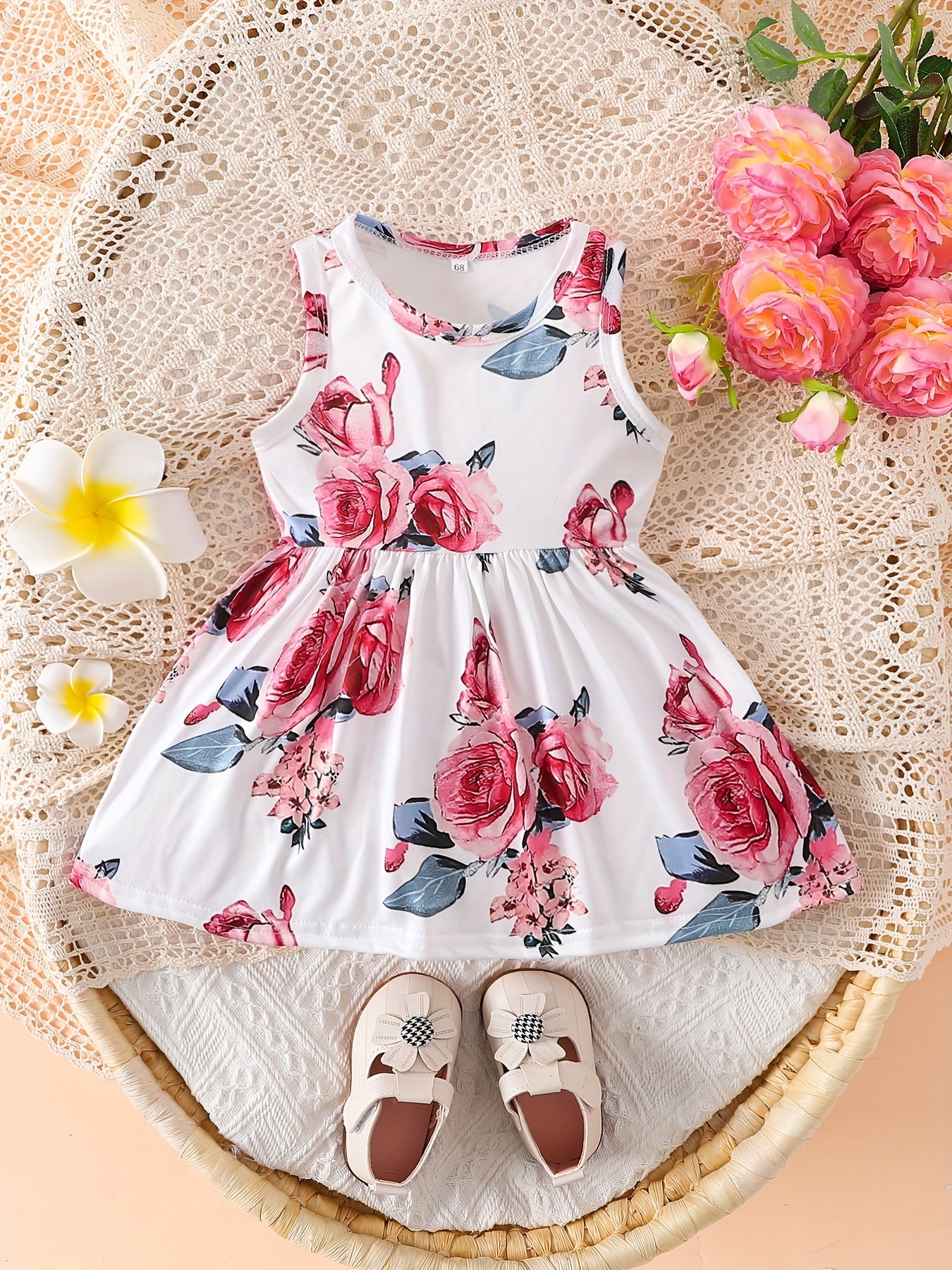 Baby Girls Butterfly Sleeveless Dress Clothes