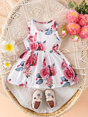 Baby Girls Butterfly Sleeveless Dress Clothes