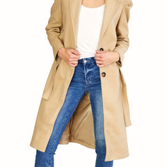 Windproof Casual Coat Button Front Outerwear